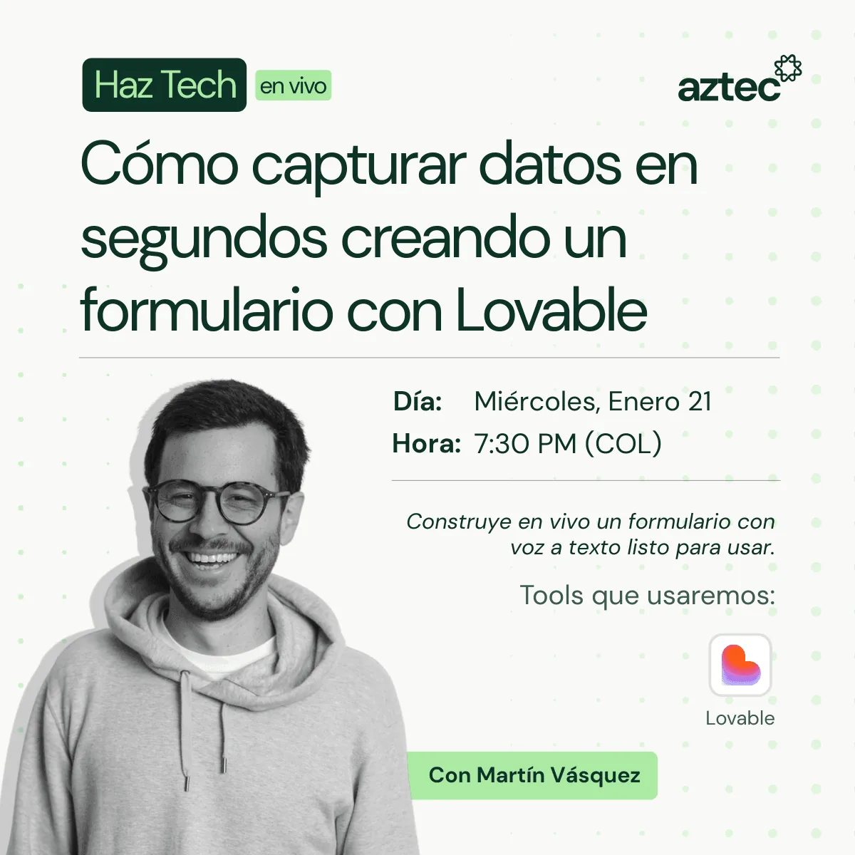 Cómo capturar datos en segundos con Lovable